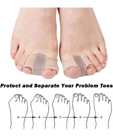Toe Spacer Gel Separators Bunion Corrector for Overlapping Toe - Pain Relief (2pcs) - Buy Online on GoSupps.com