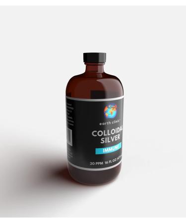 Buy Earth Clinic Colloidal Silver 20 PPM - 16oz Immune Support Large Amber Glass Bottle - International Shipping Available - Buy Online on GoSupps.com