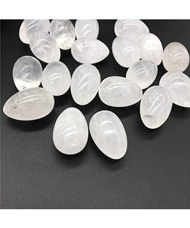 1pc Natural White Quartz Crystal Egg Shaped Stones Polished Clear Quartz Eggs Natural Stones and Crystals Stone Mineral Specimen - Buy Online on GoSupps.com