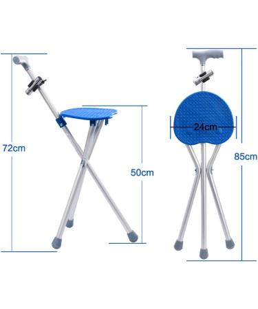 Stool Crutches Chair Portable Folding Crutches Seat with LED Lights Crutches Five Positions are Adjustable Crutches to Send Parents Best Gift Blueb - Buy Online on GoSupps.com