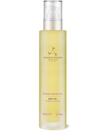 Aromatherapy Associates Inner Strength Body Oil 100ml - Jojoba & Peach Kernel Oils, Clary Sage & Geranium - Soothes Anxiety - Buy Online on GoSupps.com