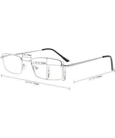 Eyekepper Spring Hinges Reading Glasses - Flexible Memory Titanium Bridge for Men & Women (+1.75 Silver) - International Shipping Available - Buy Online on GoSupps.com