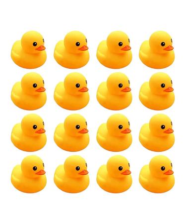 16 PCS Mini Rubber Duck Bath Duck Toys for Toddlers Boys Girls Squeak and Float Yellow Ducks in Bulk Ducks Baby Shower Duck Decorations Party Favors (2.2''-16pcs Yellow Ducks)