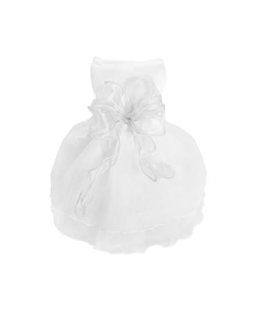 Dog dress wedding dress for dog luxury puppy skirt dog clothing princess dresser summer puppy dresses dog hole time evening dresses fly clothes Bowknot dress for little dog girl (xl white) xl white