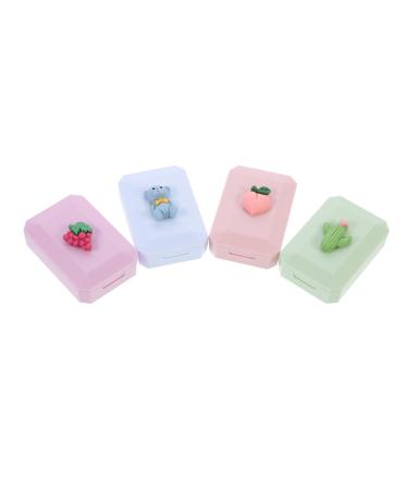 JECOMPRIS plastic container 12 STK contact lens containers Glass container glass container travel case for contact lenses Storage container for contact lenses suction rod plastic storage box