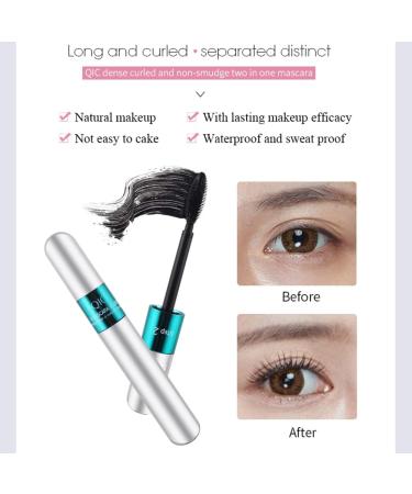 4D Silk Fiber Mascara Intense Black Volume Lengthening Thickening Thick Long Lasting Naturally Eye Makeup Mascara False Eyelash Effect - Buy Online on GoSupps.com