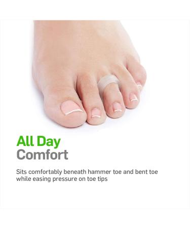 NatraCure Gel Hammer Toe Crest Pads - 2 Pairs (Left/Right) | Toe Straightening Cushion for Mallet and Overlapping Toes - Buy Online on GoSupps.com