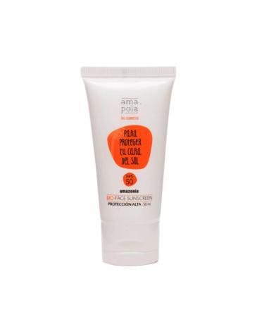 AMAPOLA BIO-COSMETICS - Facial sunscreen SPF 50 - Organic & Vegan - High mineral protection - Moisturizing 50ml