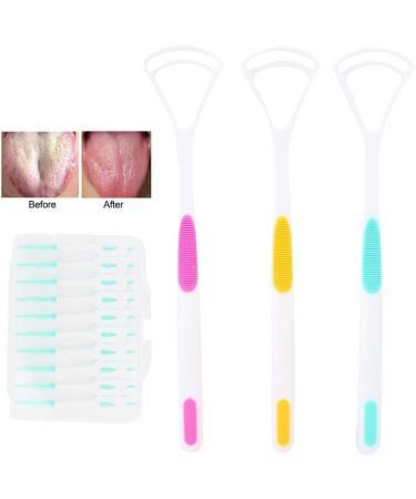 Verdant Touch Coated Tongue Scraps Interdental Brush Set - 6-Pack Oral Care Kit for Deep Cleaning Tooth Stains - Buy Online on GoSupps.com