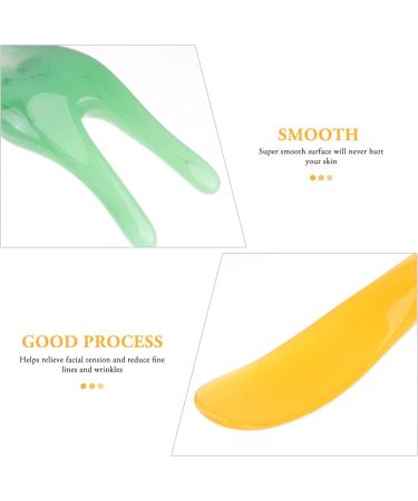Magiclulu 2-in-1 Massage Device & Gua Sha Scraper - Jade Tool for Facial Massage & Skin Care | Portable Colorful Design | 11.00x4.00cm - Buy Online on GoSupps.com
