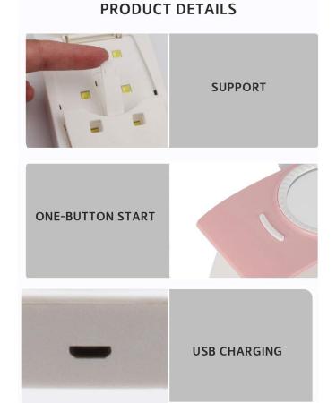 UV Nail Lamp 16W L-E-D USB Dual Light Source Foldable Nail Dryer with 60s Timing Function Professional UV Light for Gel Nails Polish Manicure(2#) - Buy Online on GoSupps.com