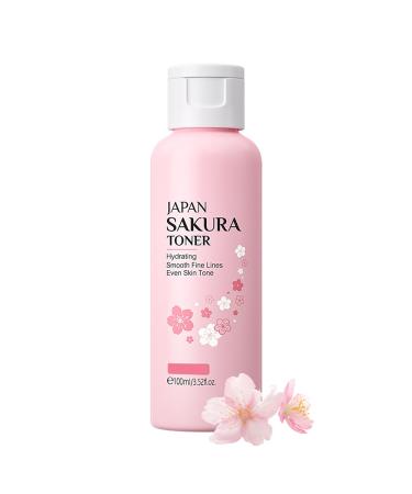 Sakura Toner for Face - Sakura Face Toner Essence Water - Sakura Water for Face - Moisture Hydrate Plump Facial Toner for Women - Smooth Tender Restore Elasticity - Improve Radiant Firm Lift Skin Pore