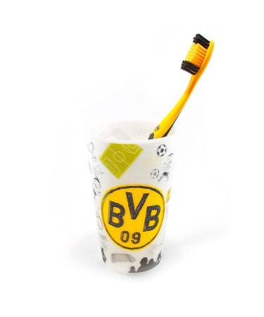 Borussia Dortmund Dental Care Set - Doodle - (Toothbrush + Toothbrush Mug) BVB 09