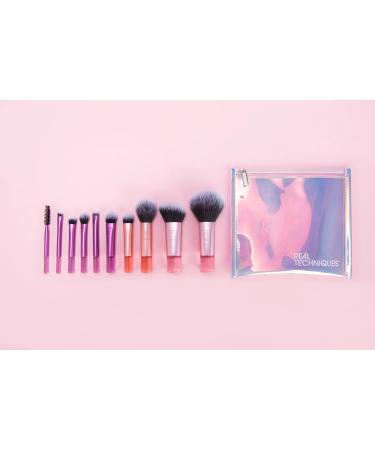 Real Technique Travel Fantasy Mini Brush Kit - 11pc Set for Eyeshadow, Highlight, Contour & Concealer - Synthetic Bristles with Makeup Bag - Buy Online on GoSupps.com