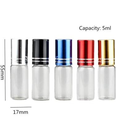 Hongyupu Roll On Glass Bottles for Essential Oils | Refillable Blue Roller Bottles | International Shipping Available - Buy Online on GoSupps.com