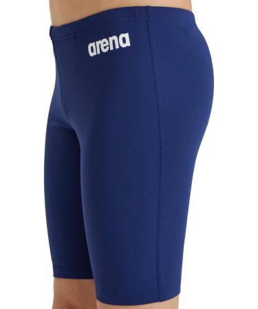 ARENA Boys' Team Swim Jammer Solid Swimming Trunks - 164 Navy-White | High-Performance Swimwear for Competitive Swimmers - Buy Online on GoSupps.com