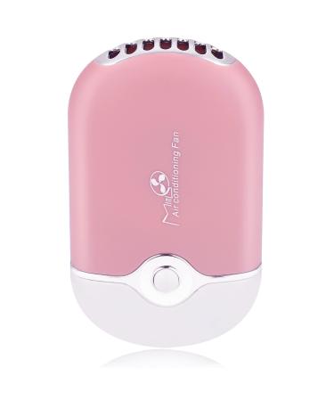 Afounda USB & Mini Portable Fan | Rechargeable Electric Handheld Air Conditioning Cooling Refrigeration Fan For Eyelash | Eyelash Extension | Nail Dryer(Pink)