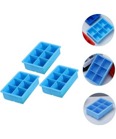 Zerodeko Non Stick Baking Sheet 3pcs 6 Six Grid Silicone Bakeware Bread Small Cake Silica Gel Nonstick Baking Pan 16.5x11.5CM Sky-blue - Buy Online on GoSupps.com