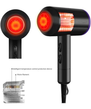 2000W Hair Dryer Professional Powerful Salon Blow Dryer Powerful DC Motor 3 Heat Settings and 2 Speed Ionic Conditioning to Protect Hair and Increase Shine Fast Drying for Home Salon Men Women Black - Buy Online on GoSupps.com