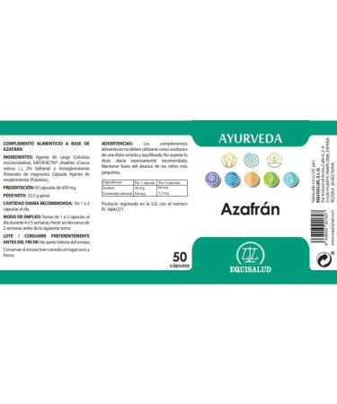 Equisalud Equisoud Ayurveda Azafran 50 caps - Buy Online on GoSupps.com