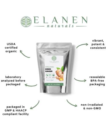 Organic Dried Ginger Root 1 lb - USDA Certified - Spice Slices Cut & Sifted - Buy Online on GoSupps.com