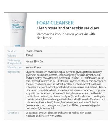Buy ATOMY Evening Care Foam Cleanser 2 Set - Best International Shipping - Buy Online on GoSupps.com
