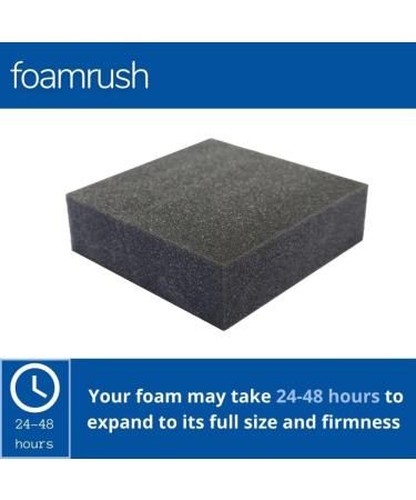 FoamRush 3 x 18 x 20 Charcoal High Density Upholstery Foam Cushion - Made in the USA - Buy Online on GoSupps.com