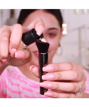 VASANTI Liquid VO2 Brush Stubby Flat Foundation Brush - Full Coverage in One Swipe - Face Makeup Brushes for Cream Liquid Concealer and Foundation - Buy Online on GoSupps.com