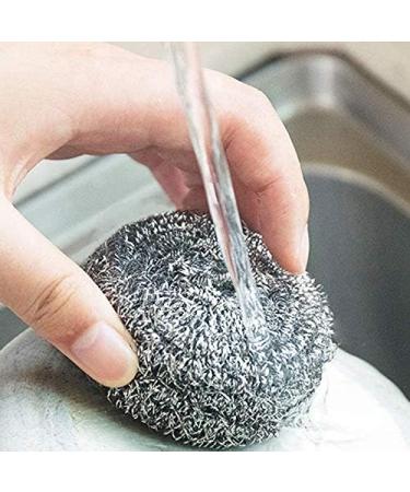 BTuregsau 16 PCS Stainless Steel Sponges Scrubbers Utensil Scrubber Scouring Pads Ball for Removing Rust Dirty Cookware Cleaner - Buy Online on GoSupps.com