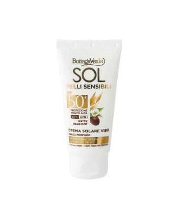 Bottega Verde Bottega Verde - SOL Sensitive Skin - Face Cream - Fragrance-Free - Very High Protection SPF50+ (50 ml) - Water Resistant