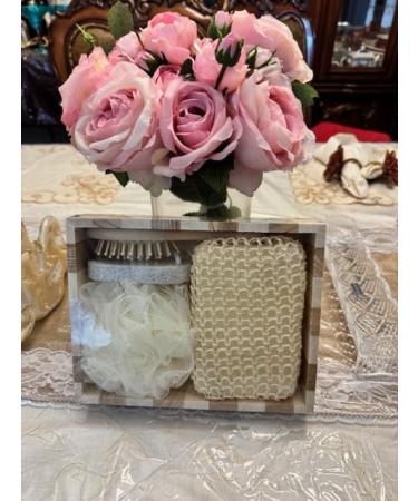 Luxury Bath and Spa Gift Set with Loofah and Other Bath Accessories in Wooden Box Serenity Spa Box - Buy Online on GoSupps.com