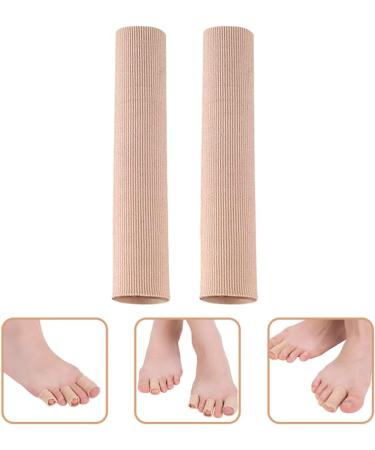 COHEALI Silicone Gel Toe Spacers and Protectors - 2Pcs Beige Finger Sleeves for Toe Blister Relief - Elastic Bandage for Anti-Wear Protection - 20X1.8CM - Buy Online on GoSupps.com