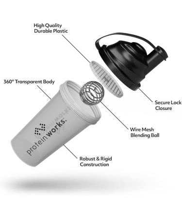 Buy Protein Works The Sleakster Protein Shaker 700ml Clear - International Shipping Available - Best Protein Shaker for Fitness - Buy Online on GoSupps.com