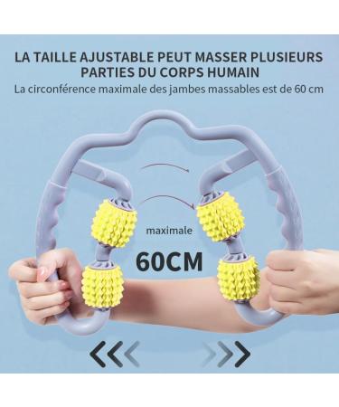 2xk-Nov Anti-Cellulite Massage Roller - Deep Muscle Tissue Relief & Relaxation for Arms Neck & Legs (Yellow) - International Shipping Available - Buy Online on GoSupps.com