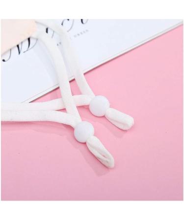 20 pcs Adjustable Elastic Bands with Silicone Buckle for DIY Handmade Masks (White) - Buy Online on GoSupps.com