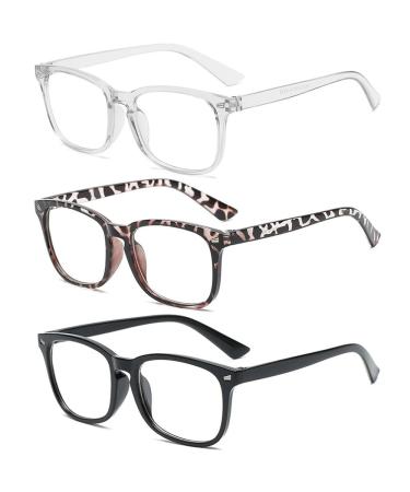 3 Pack Blue light filter glasses women men blue light block glasses blue light glasses anti -blue light glasses computer reading glasses fake glasses glasses with prescription PC computer glasses