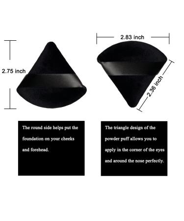 Spa Headband for Women with Triangle Powder Puff, Terry Cloth Fabric Hair Band - Black | Versatile Headband for Makeup, Skincare, Shower - Buy Online on GoSupps.com