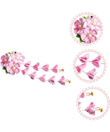 minkissy Japanese Hair Accessories Floral Hair Pins Vintage Kimono Flower Hair Clip Kimono Hair Accessories Kanzashi Hair Ornament Pink Hair Clips Kimono Flower Hairpins Manual Orchid Cloth - Buy Online on GoSupps.com