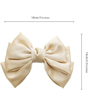 scicent Big Bow Hair Clips Hair Bows for Women Soft Silky Satin Hair Clips French Barrette Simple Bowknot Hairpin Solid Color Hair Fastener Accessories for Women Girls - 28115 - Buy Online on GoSupps.com