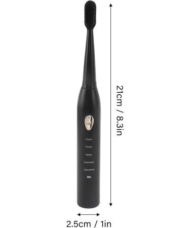 Mumusuki Electric Toothbrush for Adults - Rechargeable 4 Soft Bristle Heads Waterproof Black Gold | Excellent Gift Option - Buy Online on GoSupps.com