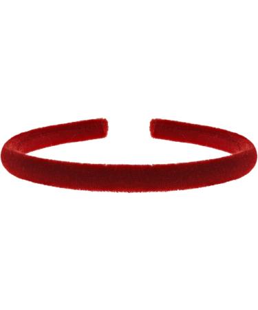 Topkids Accessories 6pc 1cm/0.4" Thin Velvet Hair Bands Head bands Alice Bands Adult Women Hair Accessories for Girls Headbands for Women's Hair Hair Bands for Girls (Red) - Buy Online on GoSupps.com