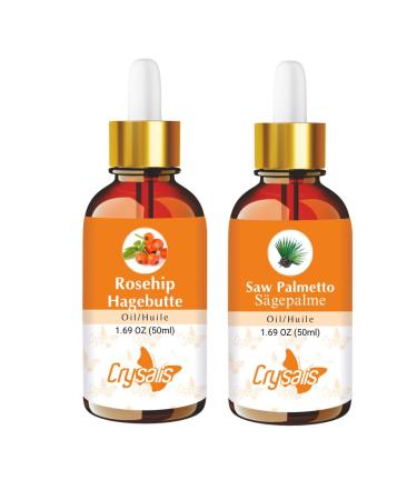 CRYSALIS Crysalis Combo d'huile : Rosehip (Rosa Canina L ) 50 ml et Saw Palmetto (Serenoa repens) Oil - 50 ml