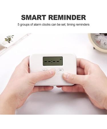 Automatic Pill Dispenser Digital Pill Organizer with Reminder Alarm Electronic Medication Organizer for Vitamins Supplements 4 Grids Blue - Buy Online on GoSupps.com