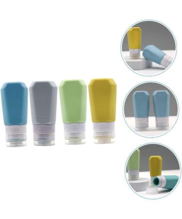 Beatifufu Travel Toiletries 1 Set Silica Gel Bottle Storage Cosmetic Bottle Travel Squeeze Bottle - Buy Online on GoSupps.com