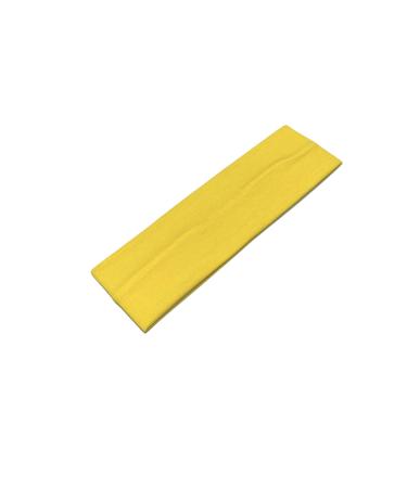 WESTEND CHOICE 7cm Wide Headbands Plain Stretchy Hairband Unisex Kylie Headband Bandeau Gym Exercise Headbands for Women & Men Soft Yoga Head Band (Yellow)