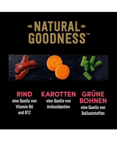 Cesar Natural Goodness Wet Food for Adult Dogs Rich in Beef Topped with Carrots Green Beans and Herbs - 12 x 400g Box - Buy Online on GoSupps.com