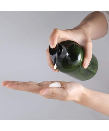 Misazy 300ml Refillable Green Shampoo & Soap Dispenser Bottles | Eco-Friendly Plastic Lotion Pump for Liquid Soap & Shower Gel - Buy Online on GoSupps.com