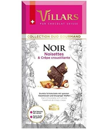 VILLARS - Dark Hazelnut Cr pes Dentelle Tablet 180G - Pack of 4 - Special Offer - Buy Online on GoSupps.com