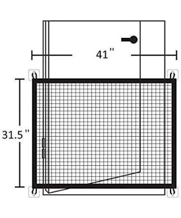 Magic Pet Gate  Mesh Dog Gate  Puppy Gates and Baby Gate  Portable Folding Baby / Dog Safety Fence Enclosure Easy Install Anywhere  30'' X 39''  8 Hooks - Buy Online on GoSupps.com