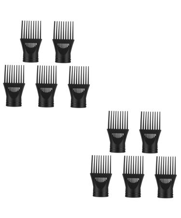 Hemoton 10 Pcs Hair Dryer Comb Accessories Combs Hair Blow Dryer Hair Dryer Accessory Concentrator Modeling 13x6cmx2pcs Blackx2pcs